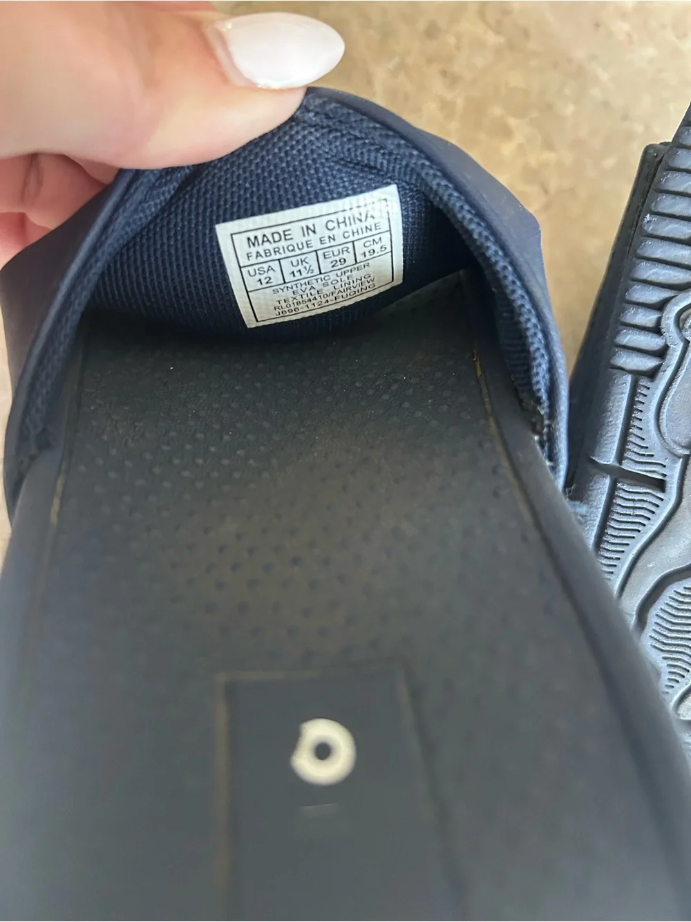 Polo by Ralph Lauren Navy Slide Sandals with White Pony Logo